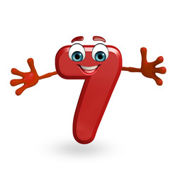 cartoon character of seven digit