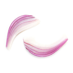 Curve of  Shallots isolated on white background