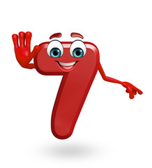 cartoon character of seven digit
