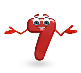 cartoon character of seven digit