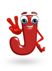 Cartoon Character of alphabet J