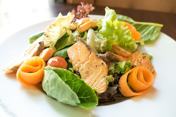 grill salmon ceasar salad