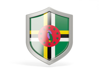 Shield icon with flag of dominica