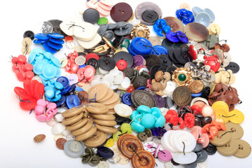 Obraz premium a lot of color buttons for clothes