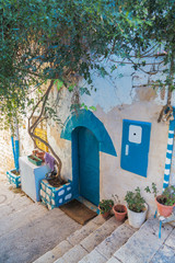 Street in Zefat (Safed) city, north Israel.
