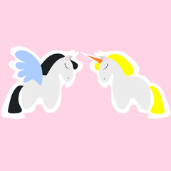 Pegasus and Unicorn from myths and fairy-tales