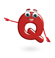 Cartoon Character of alphabet Q