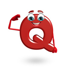 Cartoon Character of alphabet Q
