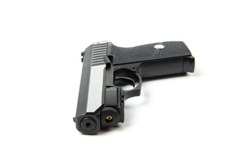 Isolated gun on white