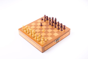 Sicilian gambit on chess board