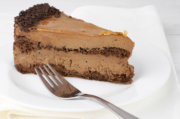 Slice of chocolate cake