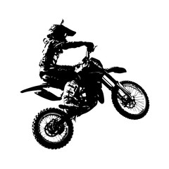 Fototapeta na wymiar Rider participates motocross championship. Vector illustration.