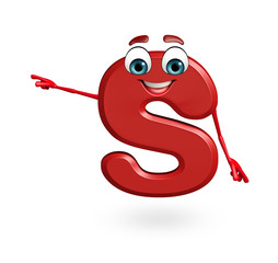 Cartoon Character of alphabet S