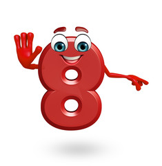 cartoon character of eight digit