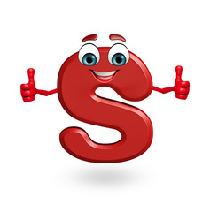 Cartoon Character of alphabet S