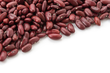 red beans on white background