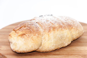 Puff pastry with powdered sugar