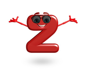 Cartoon Character of alphabet Z with goggles