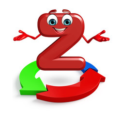 Cartoon Character of alphabet Z with arrow