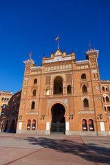 Bullfighting corrida arena in Madrid Spain