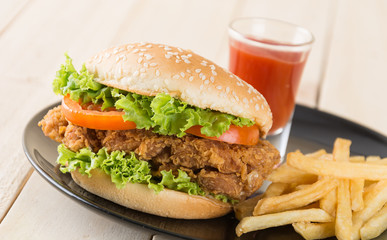 crispy chicken burger