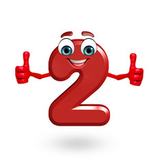 cartoon character of two digit with