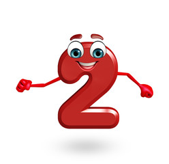 cartoon character of two digit with