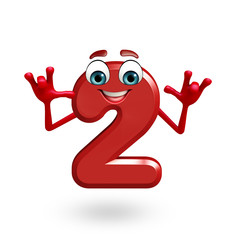 Obraz premium cartoon character of two digit with
