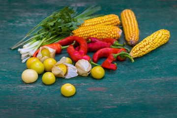 Photo of different vegetables on the table