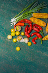 Photo of different vegetables on the table