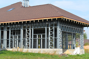 frame house made of iron farm private construction