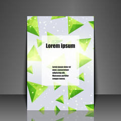 Template flyer with abstract background. 