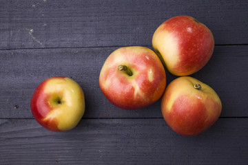 Apples on table