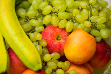 Obraz na płótnie Canvas Set of fruits in healthy concept