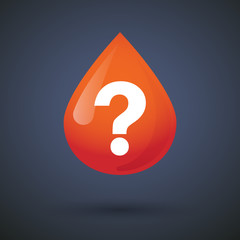 Blood drop icon with a question sign