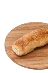 Pizza pastry stuffed with cheese and ham