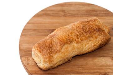 Pizza pastry stuffed with cheese and ham