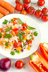 rice and vegetables