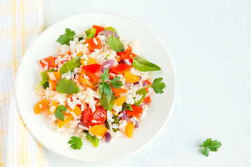 rice and vegetables