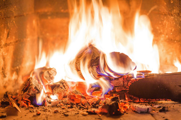 Firewood burning