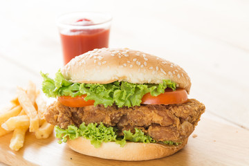 crispy chicken burger