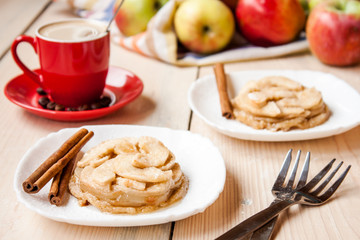 homemade apple pie and coffee