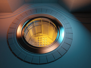 Fototapeta premium 3d Nuclear reactor core meltdown