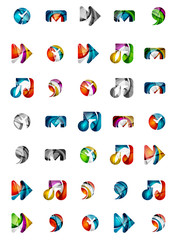 Set of abstract universal web icons, business logotype concepts