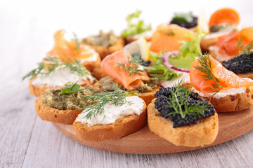 assorted canape