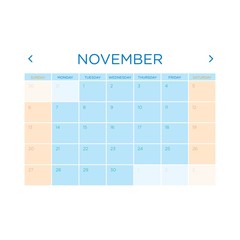 Vector planning calendar 2016