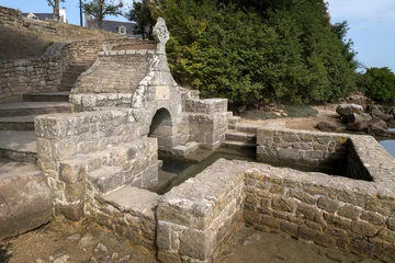 Fotobehang Fontijn fontaine de Saint Cado