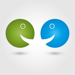 Zwei Personen Logo, Menschen, Kommunikation