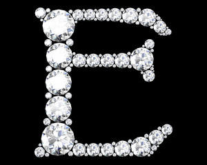 diamond letters with gemstones