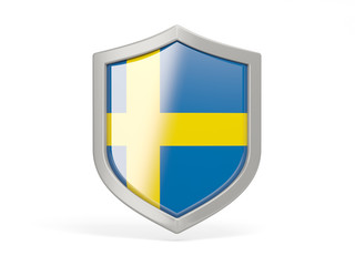 Shield icon with flag of sweden